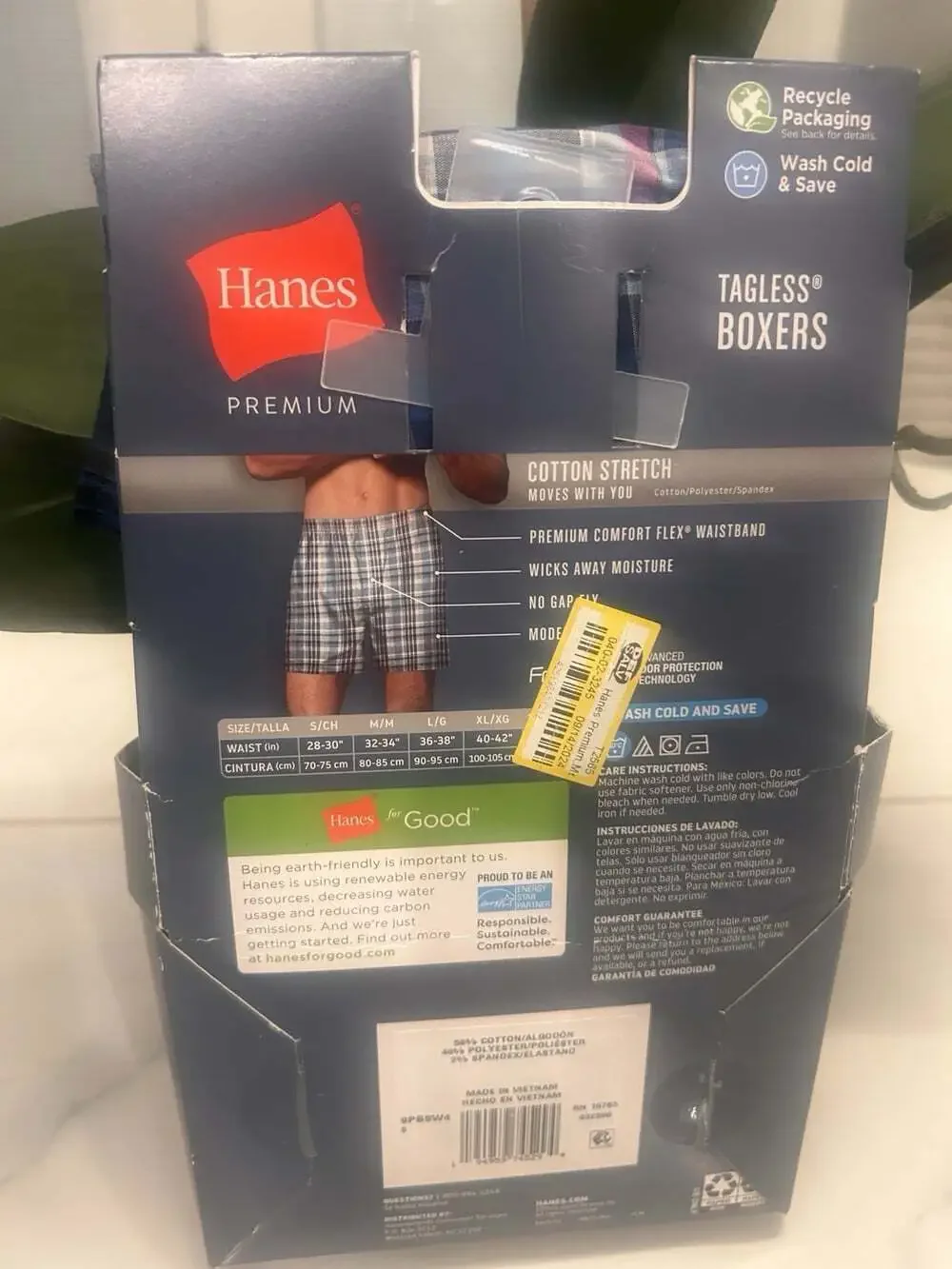 🐻 Hanes Premium Men's Stretch Woven Boxer Shorts-Size S-NWT ‼️3 Pcs